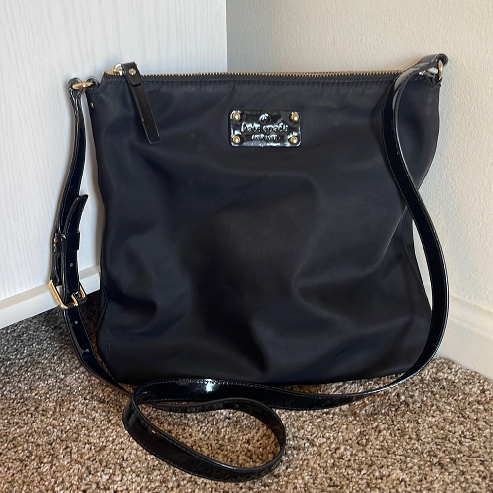 Kate Spade black nylon crossbody